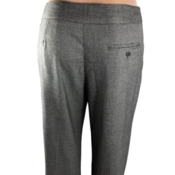 Bill Blass Grey High Rise Wide Leg Classic Trouser Pants Size 10 - Picture 5 of 10